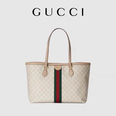 Tas Bahu Bermerek Medium Gucci Ophidia Tote Putih Untuk Wanita