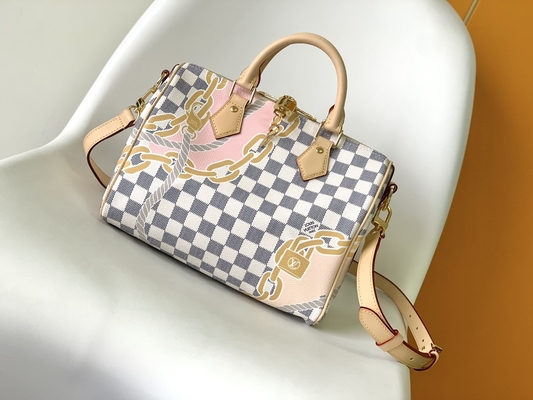 Dilapisi Kanvas Speedy Louis Vuitton Damier Azur 25 M46390