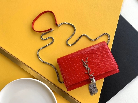 Sedang Kate Rumbai Merah YSL Saint Laurent Woc Penutupan Ritsleting