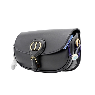Tas Selempang Pelana Kulit Anak Sapi Hitam Dior Bobby East West Bag Hobo
