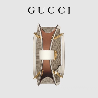 GG Gucci Padlock Shoulder Bag Kanvas Supreme Sedang Disesuaikan