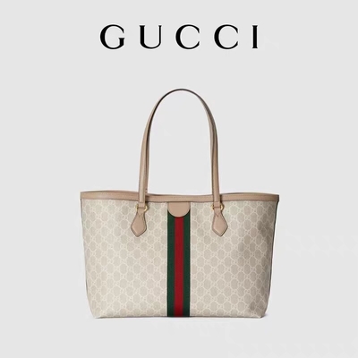 Tas Bahu Bermerek Medium Gucci Ophidia Tote Putih Untuk Wanita