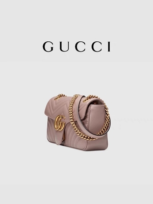 Marmont Matelassé Mini Messenger Bag Bermerek Pink Praktis untuk Wanita