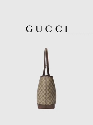 GUCCI Ophidia Tas Selempang Bermerek Kecil Kulit Berbutir Sedang Hitam