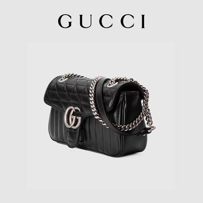 GUCCI GG Tas Selempang Bermerek Marmont Tas Selempang Kulit Quilted Kecil