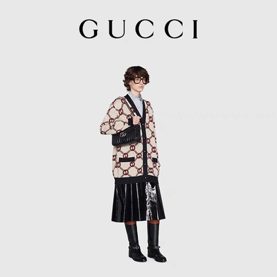 GUCCI GG Tas Selempang Bermerek Marmont Tas Selempang Kulit Quilted Kecil