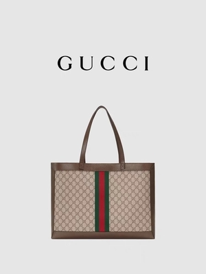 Kulit GUCCI Ophidia Tas Bahu Wanita Bermerek Tote Belanja