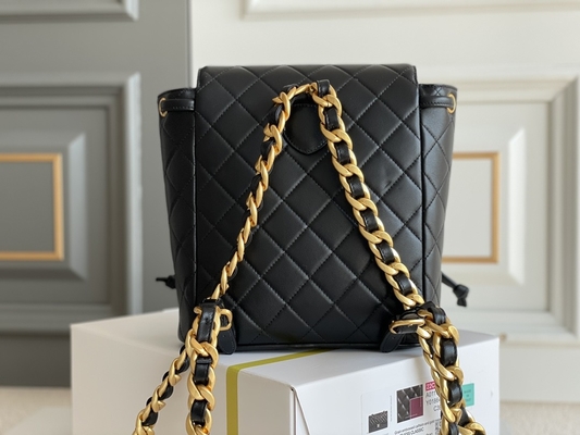 Chanel Leather Flap Designer Brand Backpack 1994-1996 Diamond Quilted For Women