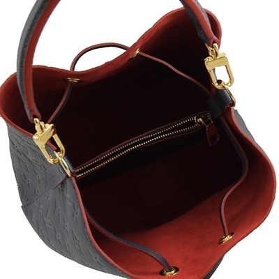 LV Colorblock Tas Wanita Branded NÉONOÉ MM Bucket Bag Grained Leather