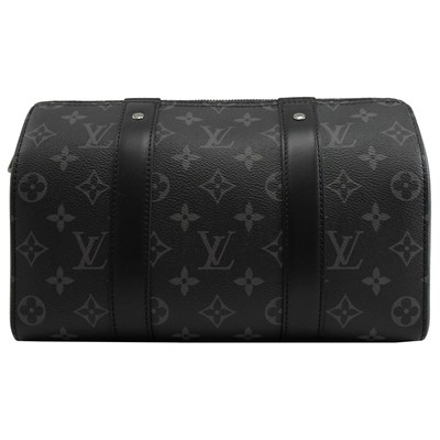 Classic Monogram Eclipse LV CITY KEEPALL Bag Jacquard Canvas Crossbody Tas Boston