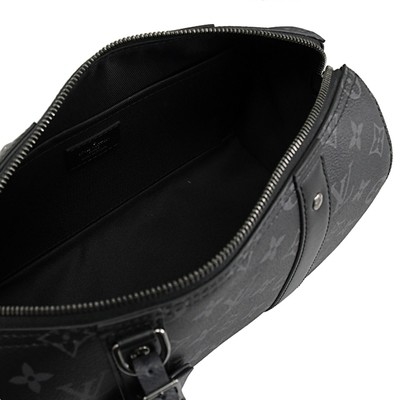Classic Monogram Eclipse LV CITY KEEPALL Bag Jacquard Canvas Crossbody Tas Boston