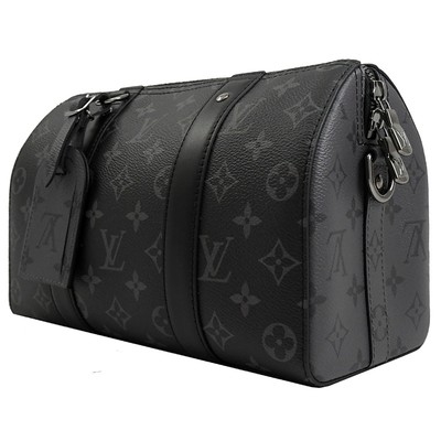 Classic Monogram Eclipse LV CITY KEEPALL Bag Jacquard Canvas Crossbody Tas Boston