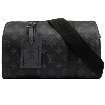 Classic Monogram Eclipse LV CITY KEEPALL Bag Jacquard Canvas Crossbody Tas Boston