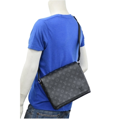 OEM Kulit Sapi Bermerek Tas Bahu Mens Louis Vuitton District PM Messenger Style