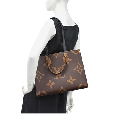 Tas Monogram Desainer Kanvas Terbalik OnTheGo MM Tas Belanja Louis Vuitton