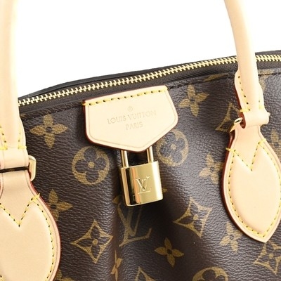 Kanvas berlapis monogram BoéTie MM Tote Bag M45987 Dark Coffee