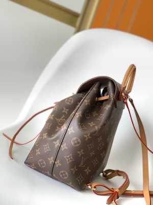 Monogram Shadow Calf Leather LV Montsouris PM Backpack Pesona yang Dapat Dilepas