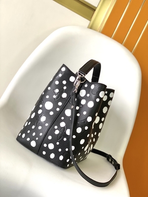 Wanita Putih Hitam NéOnoé MM Louis Vuitton Yayoi Kusama Tas tangan