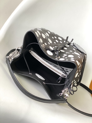 Wanita Putih Hitam NéOnoé MM Louis Vuitton Yayoi Kusama Tas tangan