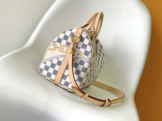 Dilapisi Kanvas Speedy Louis Vuitton Damier Azur 25 M46390