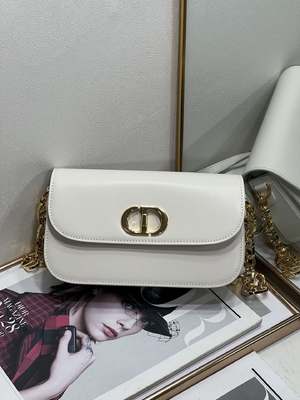 Ladies Dior Micro Montaigne 30 Tas Kulit Putih Custom