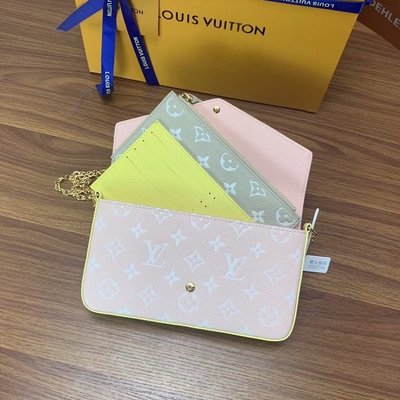 White Pochette Felicie LV Bag Spring Di The City Monogram Empreinte