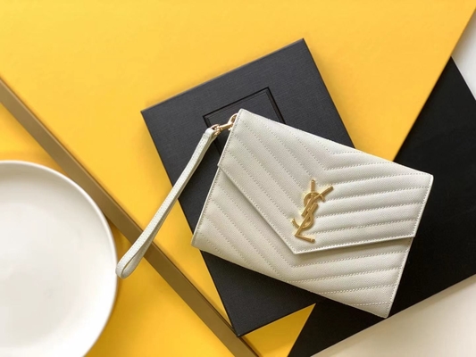 Caviar YSL Monogram Tas Kopling Amplop Kulit Berlapis