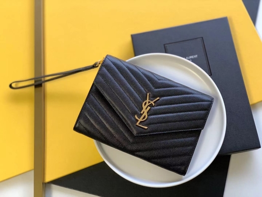 Caviar YSL Monogram Tas Kopling Amplop Kulit Berlapis