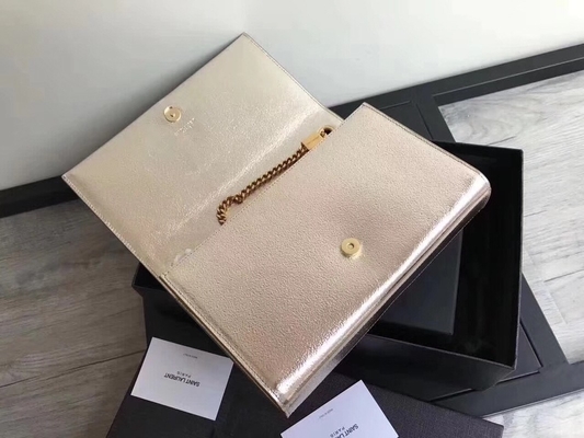 Tas Tali Poliester Saint Laurent YSL Woc Tali Yang Dapat Disesuaikan Dengan Penutupan Ritsleting Perak