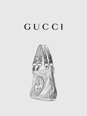 Gucci Blondie Small Tote Bag Luxury Silver White Tas Tangan Wanita Bermerek