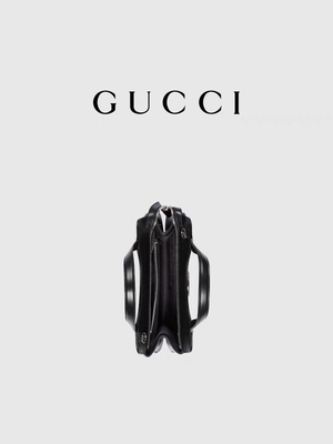 Kulit Palladium Tone Gucci Tote Mini Klasik Siluet