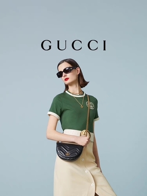 Tas Selempang Bermerek Kulit Hitam Rantai GG Marmont Tote Bag Quilted Matelasse