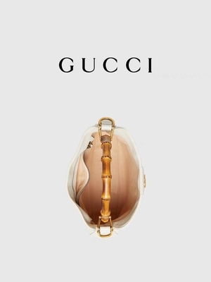 Tas Bahu Bermerek Kulit Putih Gucci Princess Diana Handbag