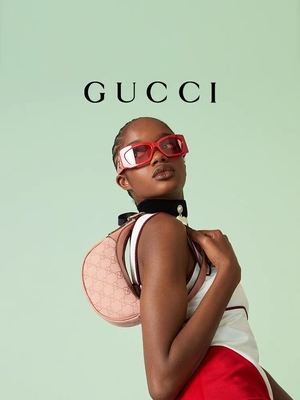 Tas Bahu Bermerek Desainer Gucci Ophidia Small Pink GG Canvas Cotton Linen Lining