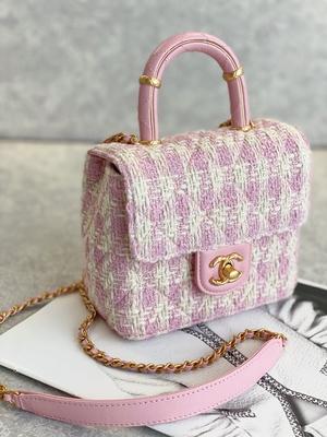 Girls Monogram Mini Designer Purses Chanel Mini Box Bag Green Pink