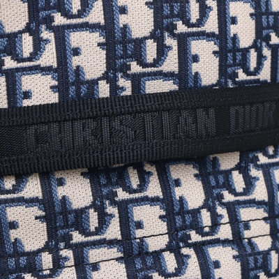 Desainer Diortravel Kecil Ransel Biru Dior Oblique Jacquard