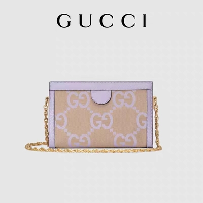 Tas Bermerek Kustom Berukuran Sedang Gucci Interlocking WOC Chain Bag