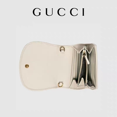 Tas Bermerek Kustom Kulit Putih Medium Blondie Gucci Handbag