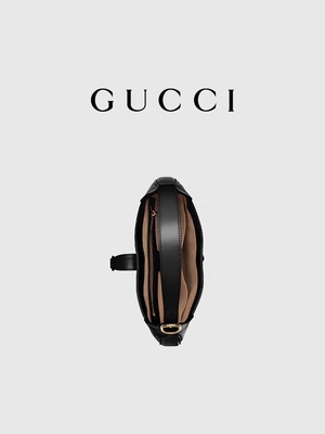 Black Leather 1961 Jackie Bag Oleh Gucci Time Aksesoris Emas Klasik Terhormat