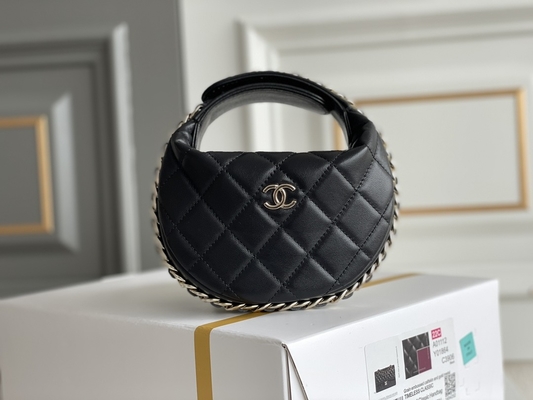 Ap3095 Hitam Mini Kain Chanel Flap Bag Dompet Koin 20 Inch