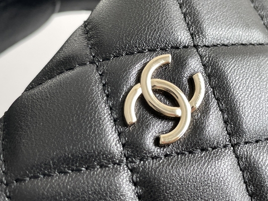 Ap3095 Hitam Mini Kain Chanel Flap Bag Dompet Koin 20 Inch