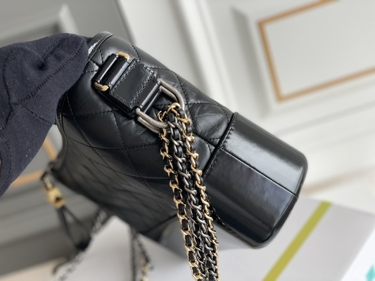 Chanel Gabrielle Tas Bahu Hobo Tas Tangan Kulit Anak Sapi Pra Milik