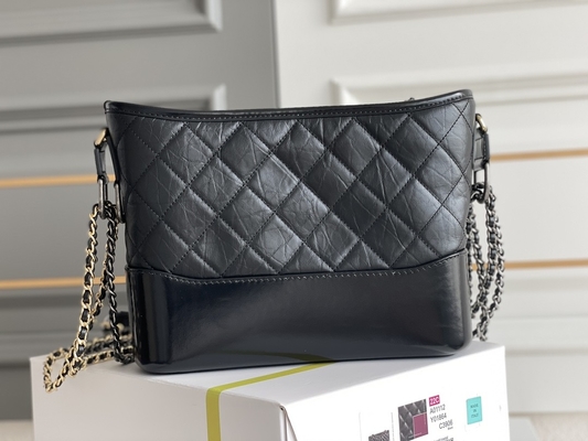 Chanel Gabrielle Tas Bahu Hobo Tas Tangan Kulit Anak Sapi Pra Milik