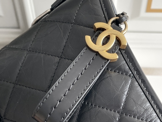 Chanel Gabrielle Tas Bahu Hobo Tas Tangan Kulit Anak Sapi Pra Milik