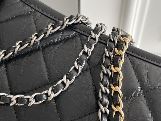 Chanel Gabrielle Tas Bahu Hobo Tas Tangan Kulit Anak Sapi Pra Milik