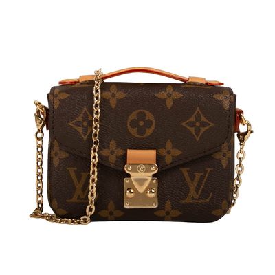 Tas Monogram Desainer Mini Mikro Metis LV Tas Selempang Coklat